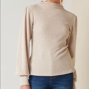 EVER NEW Grown On Neck Ribbed Top